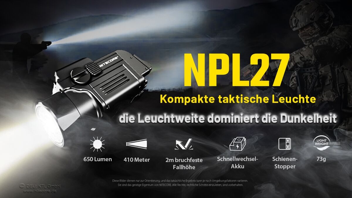 Nitecore Waffenleuchte NPL27