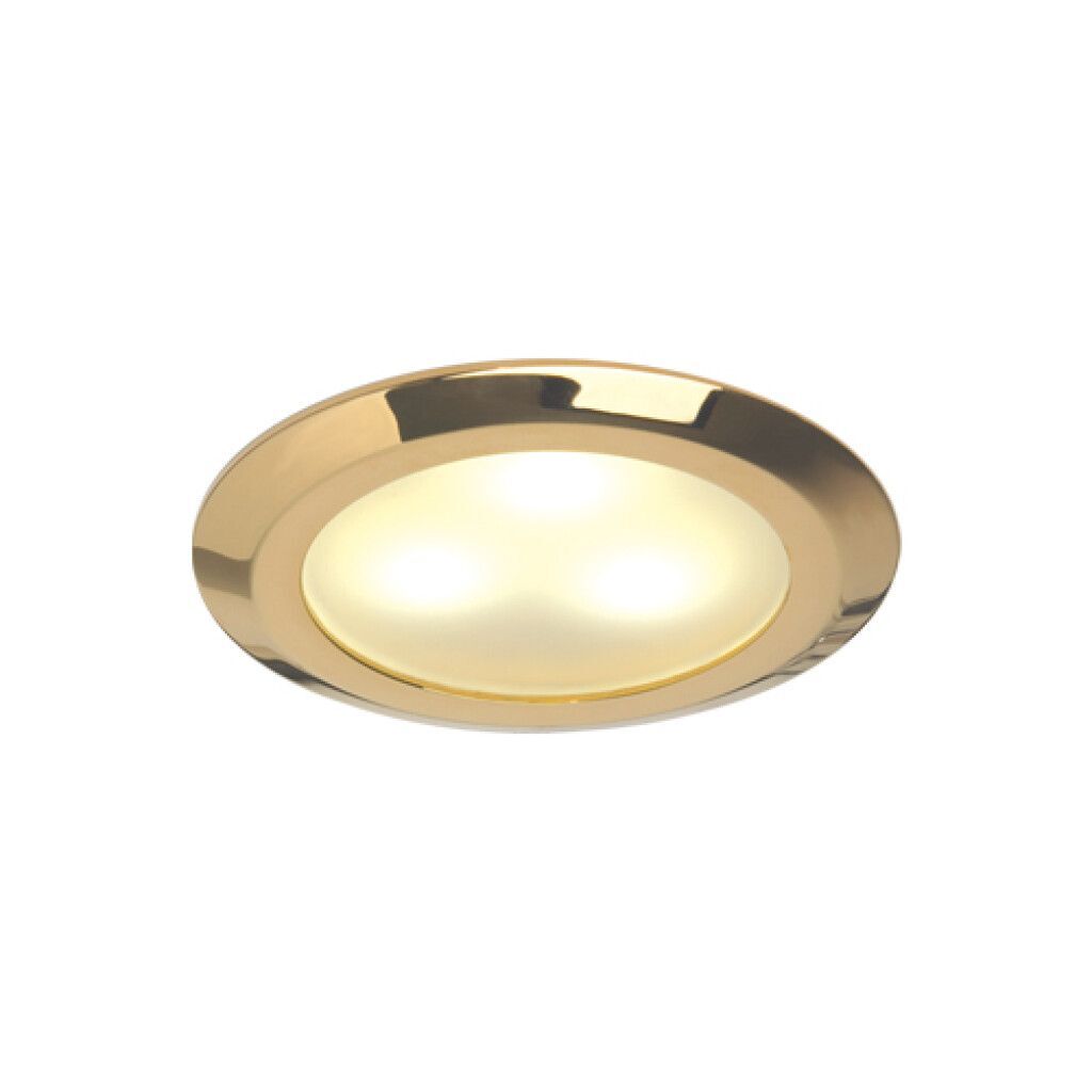 LED-Einbauleuchte EB12-2, (Master), gold-glanz, Taster 3x1W, DC 10-30V, inkl. Dimmermodul, warmweiß