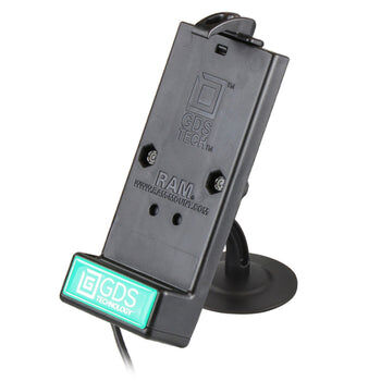 RAM Mounts GDS Aufbau-Dockingstation für Smartphones in IntelliSkin-Lade-/Schutzhüllen - 18-Pin Dock, USB-C, Klebe-Sockel
