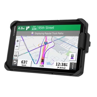 RAM Mounts EZ-Roll'r Sicherungs-Halteschale Garmin dēzl™ OTR700 - Verbundstoff, 2-Loch AMPS-Aufnahme