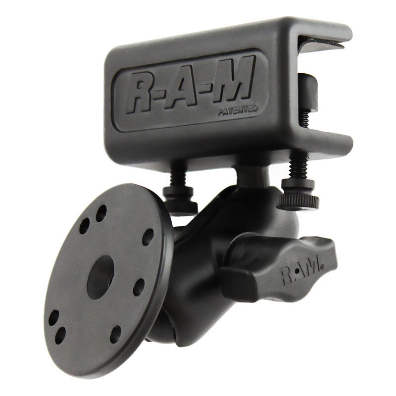 RAM Mounts Luftfahrt-Set - B-Kugel (1 Zoll), Panel-Klammer, kurzer Verbindungsarm, runde Basisplatte (AMPS)