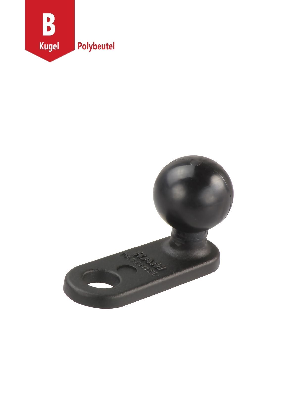 RAM Mounts Motorrad-Basisbefestigung mit 11 mm Bohrung - B-Kugel (1 Zoll)