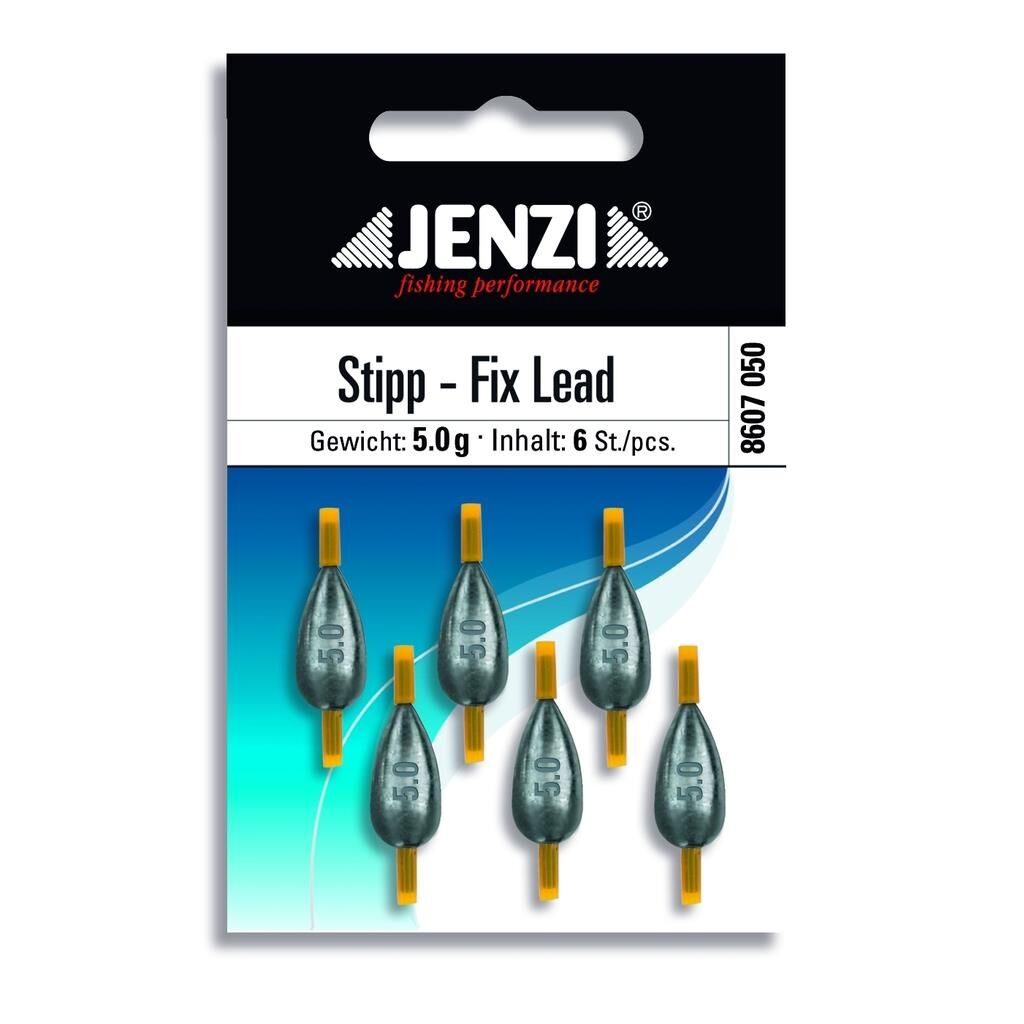 Jenzi Stipp-Fix-Lead Tropfenblei  mit Silikonschlauch Anzahl 6 St/SB 5,0 g
