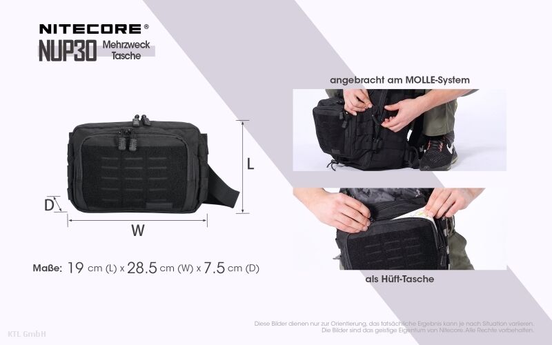 Nitecore NUP30, schwarz