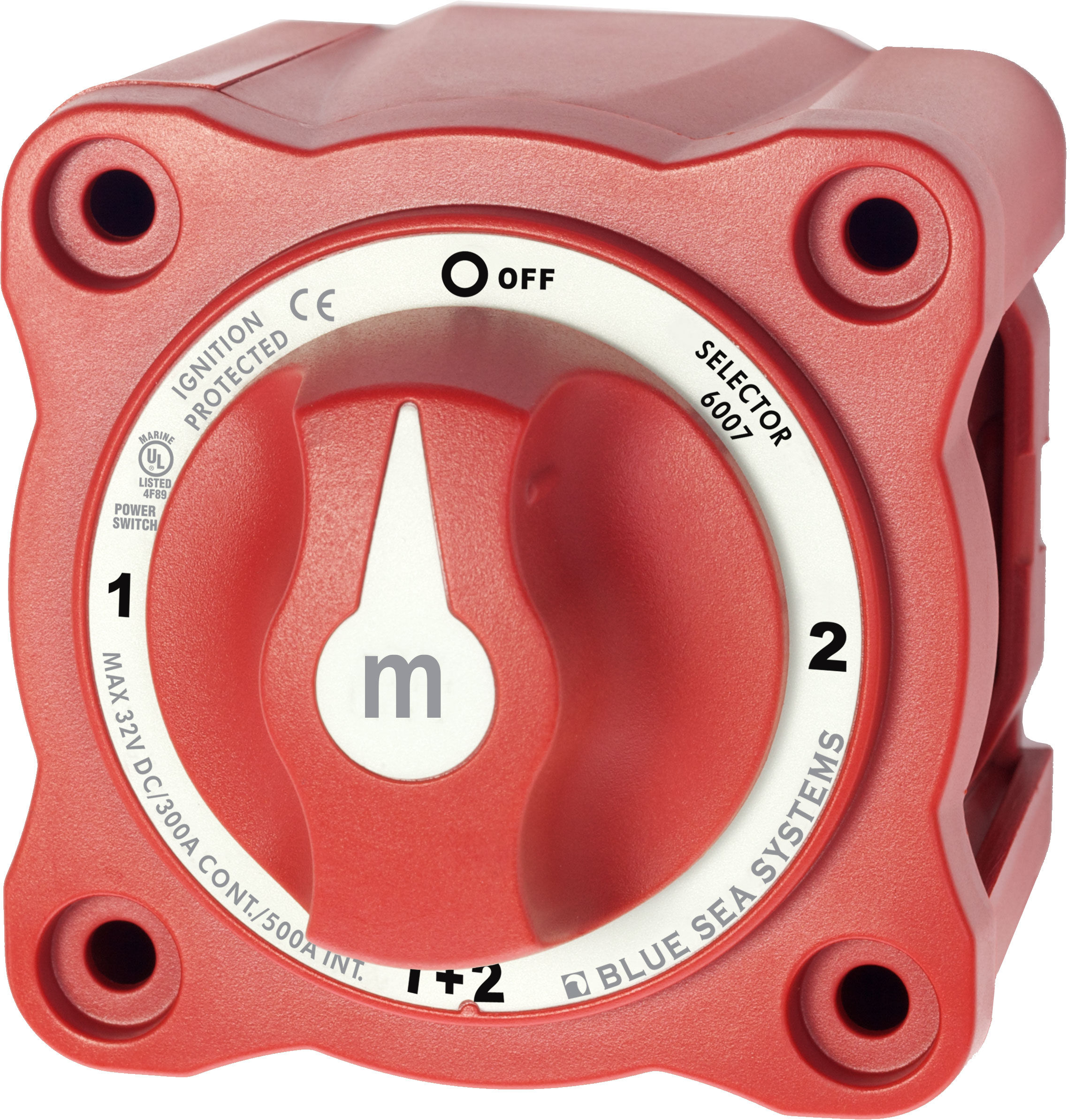 BlueSea Manuelle Batterieschalter m-Serie rot Typ 6007