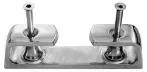Niro Lippklampe Mit Leitrollen, Abm. 40x205x55mm, Leine Ø16-22mm
