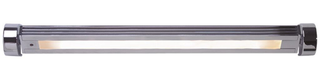 LED-Unterbauleuchte UB01-3, 300mm, chrom-matt, warmw., max. 6W, 10-30V DC, mit Dimmer, Wandhalter