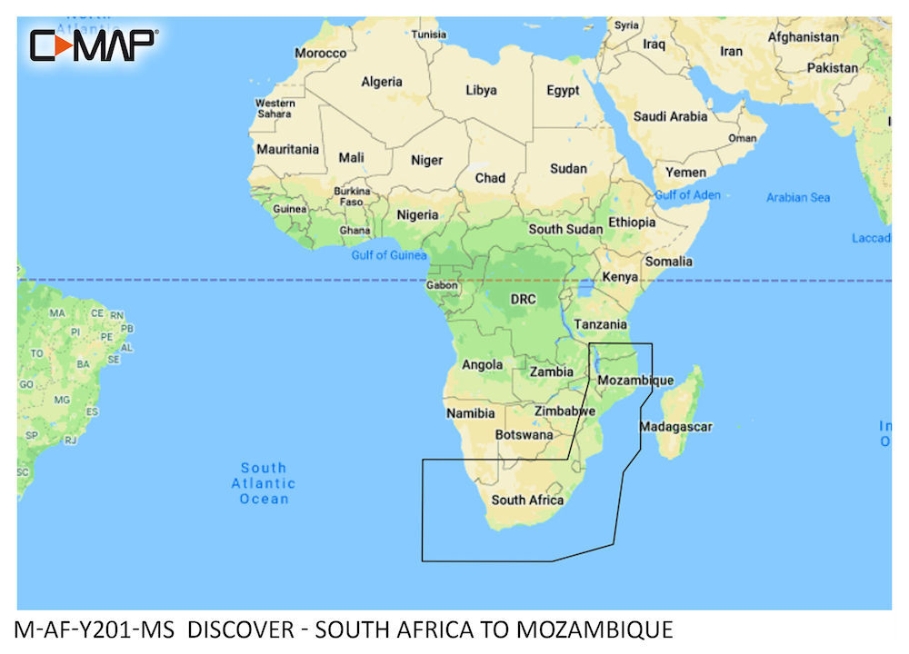 M-AF-Y201-MS_01 C-MAP DISCOVER:  M-AF-Y201-MS  South Africa to Mozambique