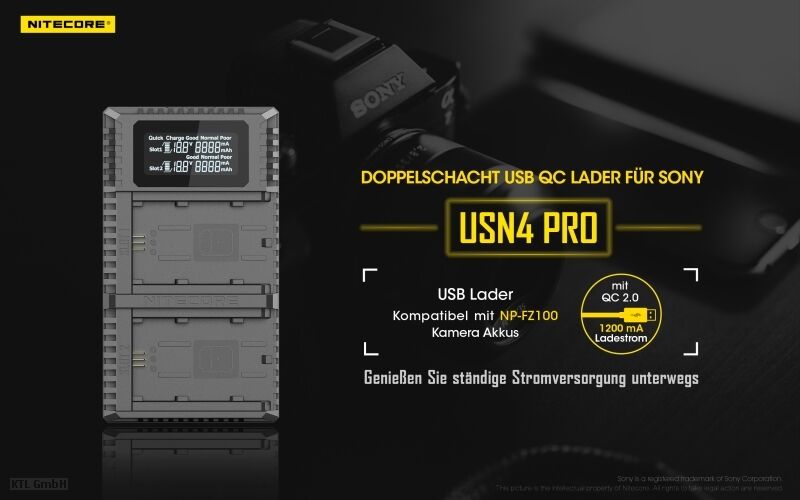 Nitecore USN4 PRO - für Sony Cameras