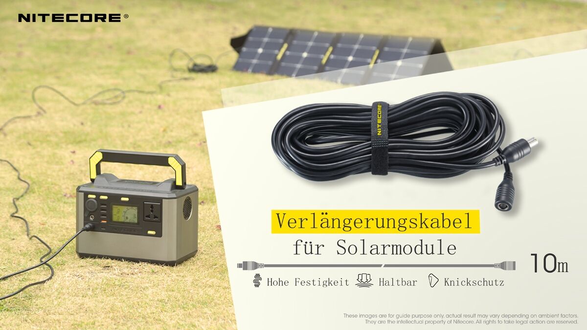 Nitecore Verlängerungskabel für Solarpanel - 10m