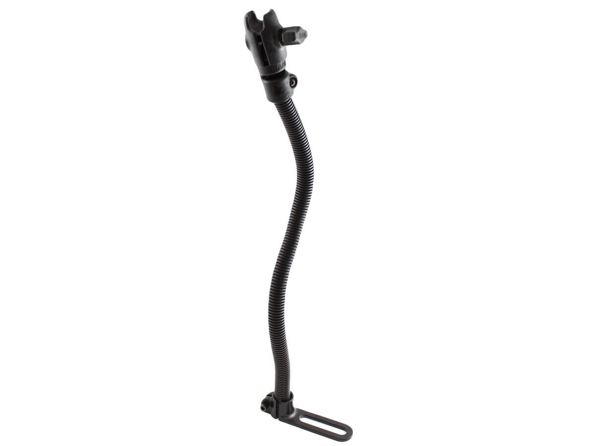 RAM Mounts Pod I Sitzschienen-Adapter mit B-Kugel-Aufnahme (1 Zoll) - flexibler Stab (ca. 450 mm), im Polybeutel