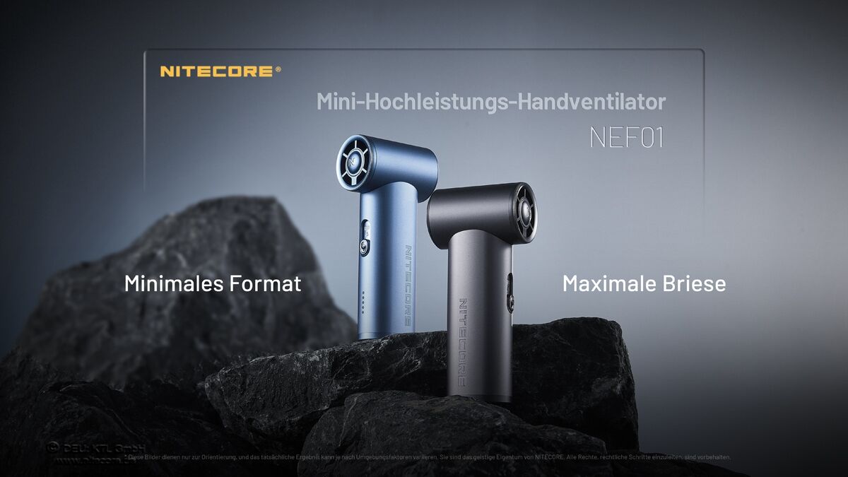 Nitecore NEF01 - Handventilator, grau