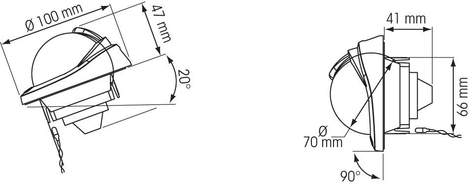 Plastimo Kompass Offshore 75 - Einbauversionen hoch schwarz