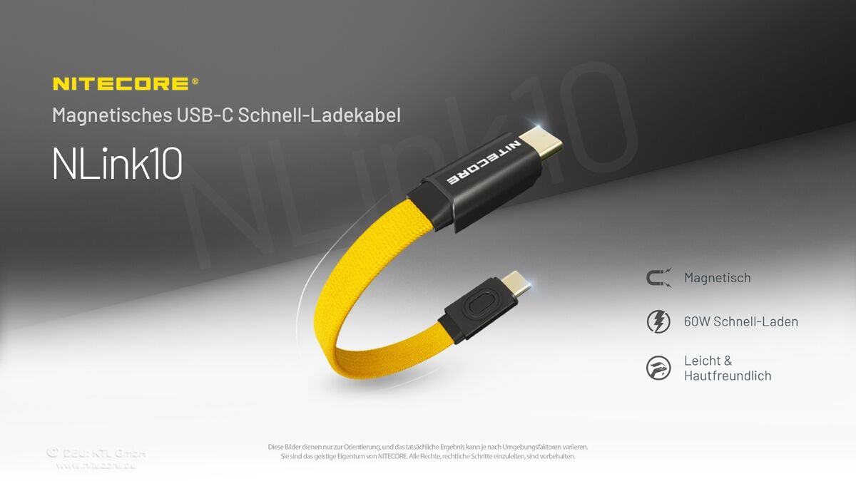 Nitecore NLink 10 USB-C Ladekabel - 60W