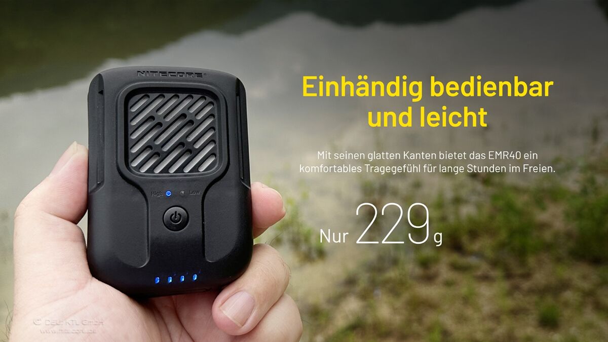 Nitecore EMR40 - Mückenabwehr mit Akku 7800mAh