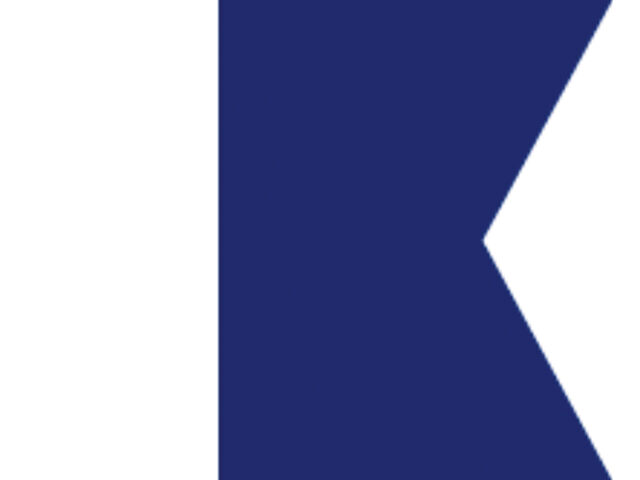 Talamex Buchstabenwimpel Abm. 30 x 36 cm Signalflagge A