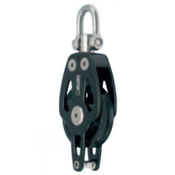 410-001-02 Seldén Einscheibiger Gleitlager-Block PBB100 mit Wirbel und Unterbügel