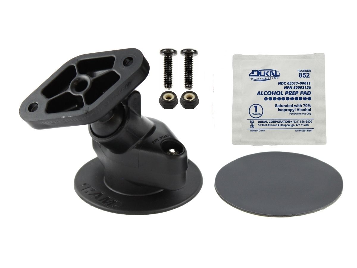 RAM Mounts Verbundstoff-Basis mit Snap-Link-Verbindung - Diamond-Anbindung (Trapez), Klebesockel, Schrauben-Set, im Polybeutel