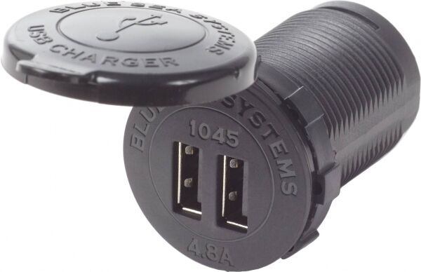 bs1045 Blue Sea BS 1045 2-fach USB Einbausteckdose 12/24V, 4,8A