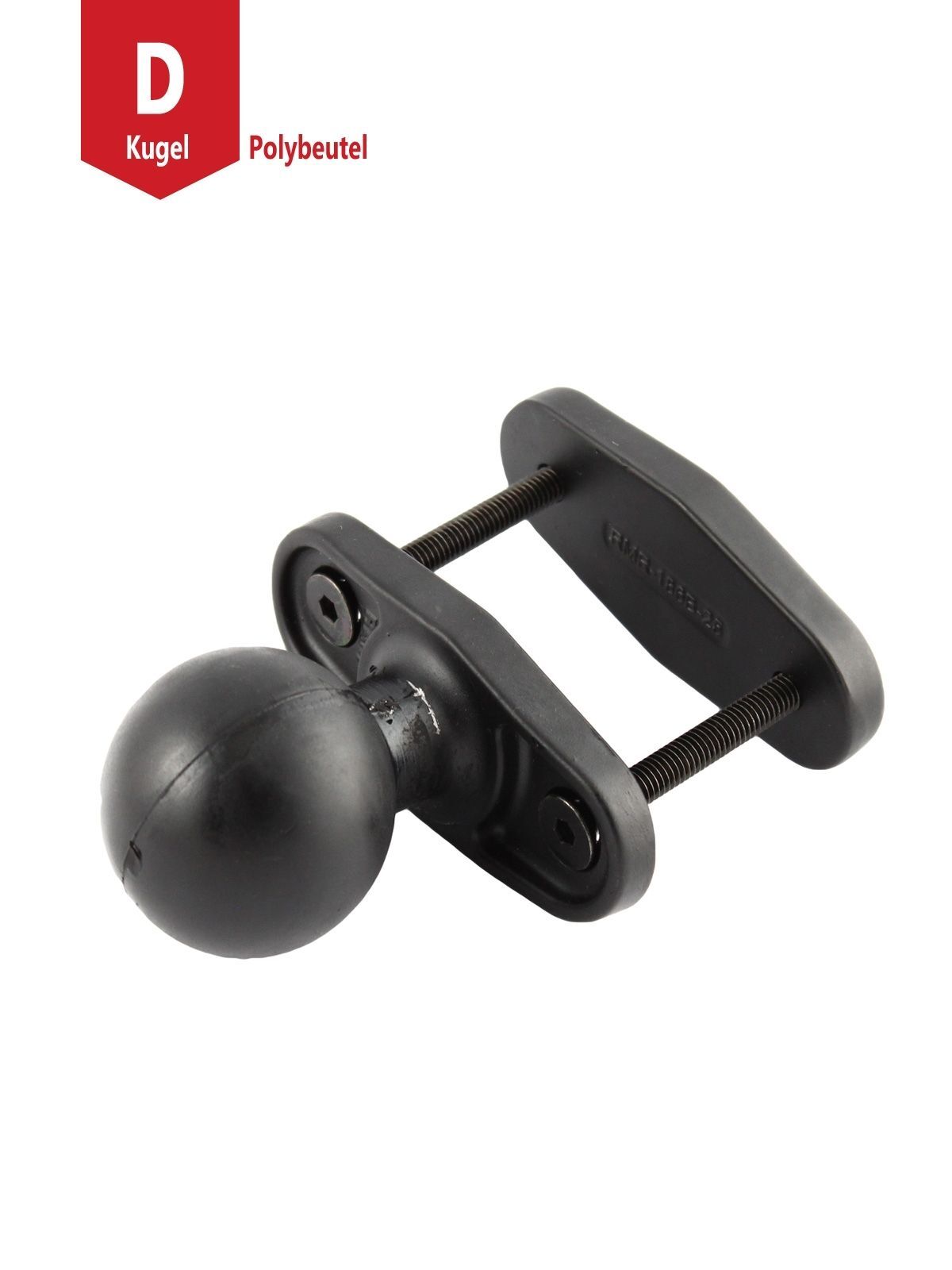 RAM Mounts Schraubklemme bis max. 63,5 mm Breite - D-Kugel (2,25 Zoll), im Polybeutel