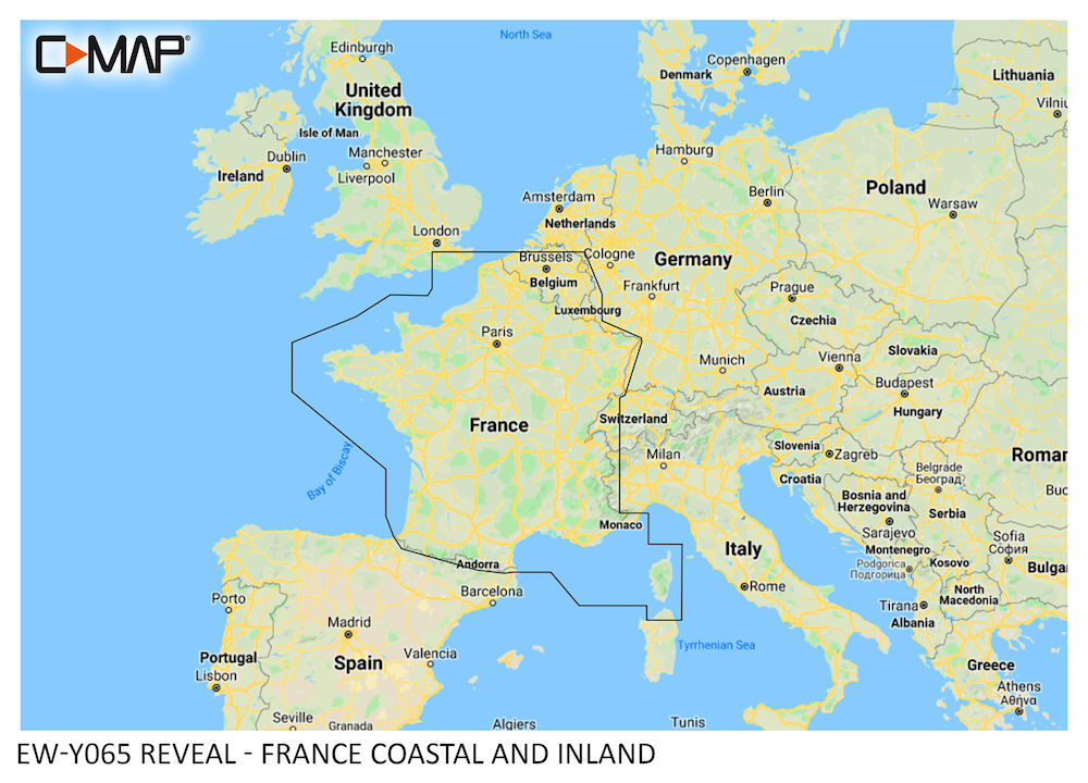 C-MAP REVEAL: M-EW-Y065-MS  France Coastal & Inland