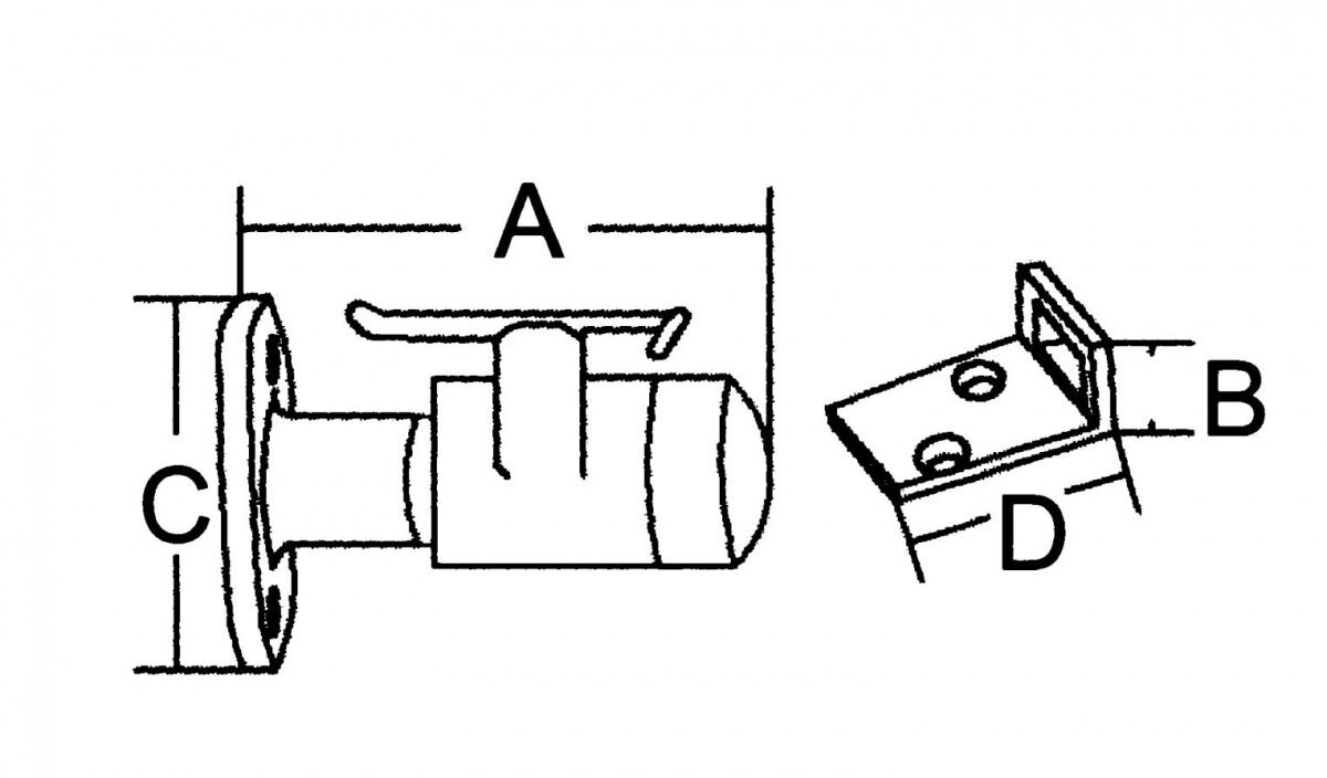 NIRO Türfeststeller mit Fanghaken und integriertem Türpuffer