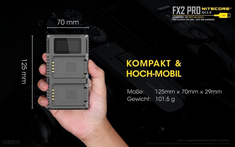 Nitecore FX2 PRO - für Fuji Cameras
