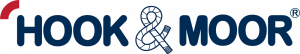 Das dunkelblaue Markenlogo von Hook und Moor mit einem aus Seilen geformten Und-Zeichen.