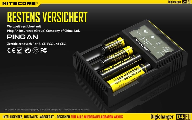 Nitecore Digicharger D4EU - EU-Version
