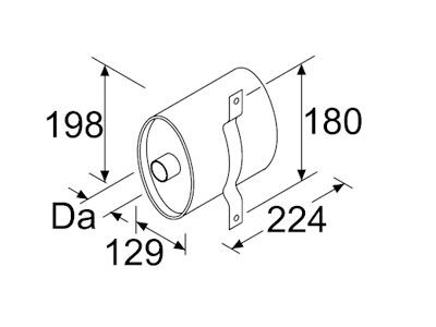 Webasto_9012440A WEBASTO Abgasschalldämper D38