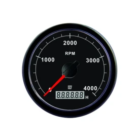 Vetus Drehzahlmesser, schwarz, 0-5000 1/min