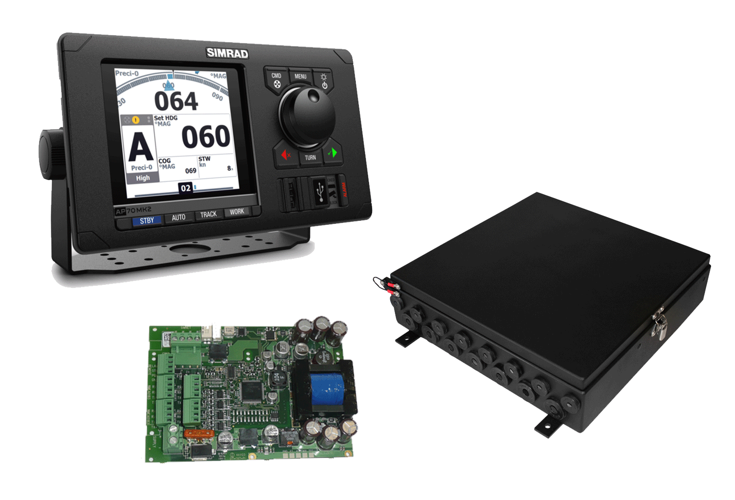 Simrad_AP_Set_AP70MK2_AC85_SI80PCB Simrad AP70 MK2 + IMO Starter Kit (AP70 MK2, AC85, SI80 PCB)