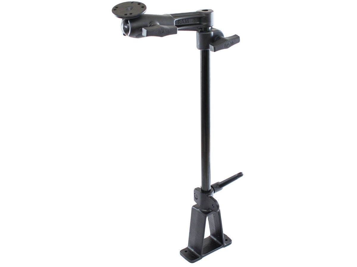 RAM Mounts Fahrzeug-Befestigung - Keil-Standfuss, 450 mm Rohr, Schwenkarm (oben) mit AMPS-Anbindung, C-Kugel (1,5 Zoll), im Polybeutel