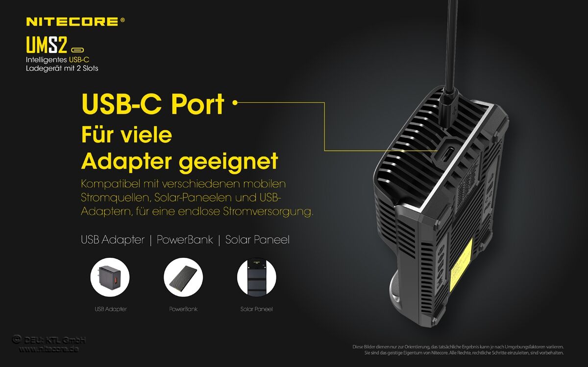 Nitecore UMS2 USB-Schnell-Ladegerät