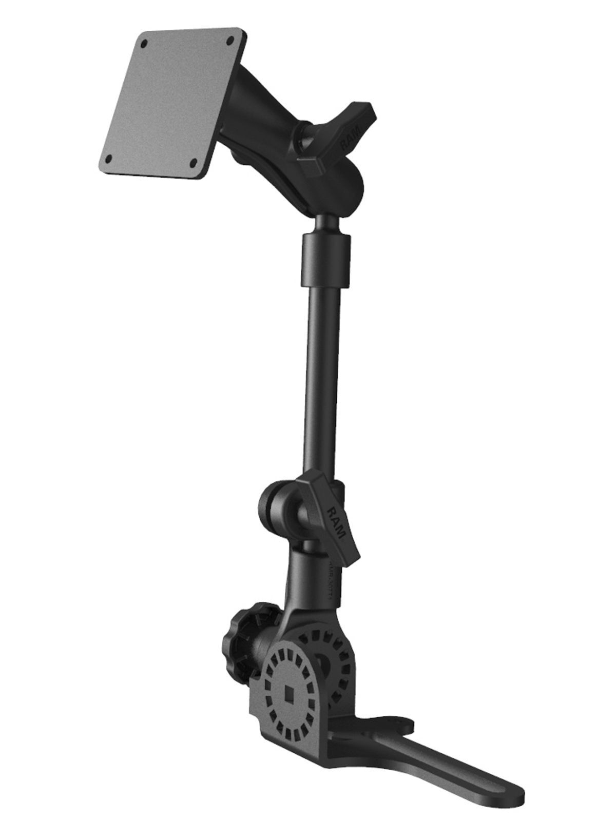 RAM Mounts Pod HD Universal Fahrzeughalterung mit VESA-Anbindung - Ratchet-System, max. 80 cm hoch, mittlerer Verbindungsarm, VESA-Platte, C-Kugel (1,