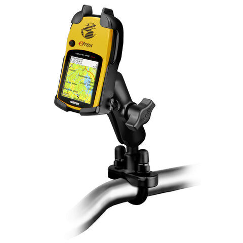 RAM Mounts Lenker-Halterung Garmin eTrex Color Geräte - B-Kugel (1 Zoll), Rohr-Klemme, mittlerer Verbindungsarm