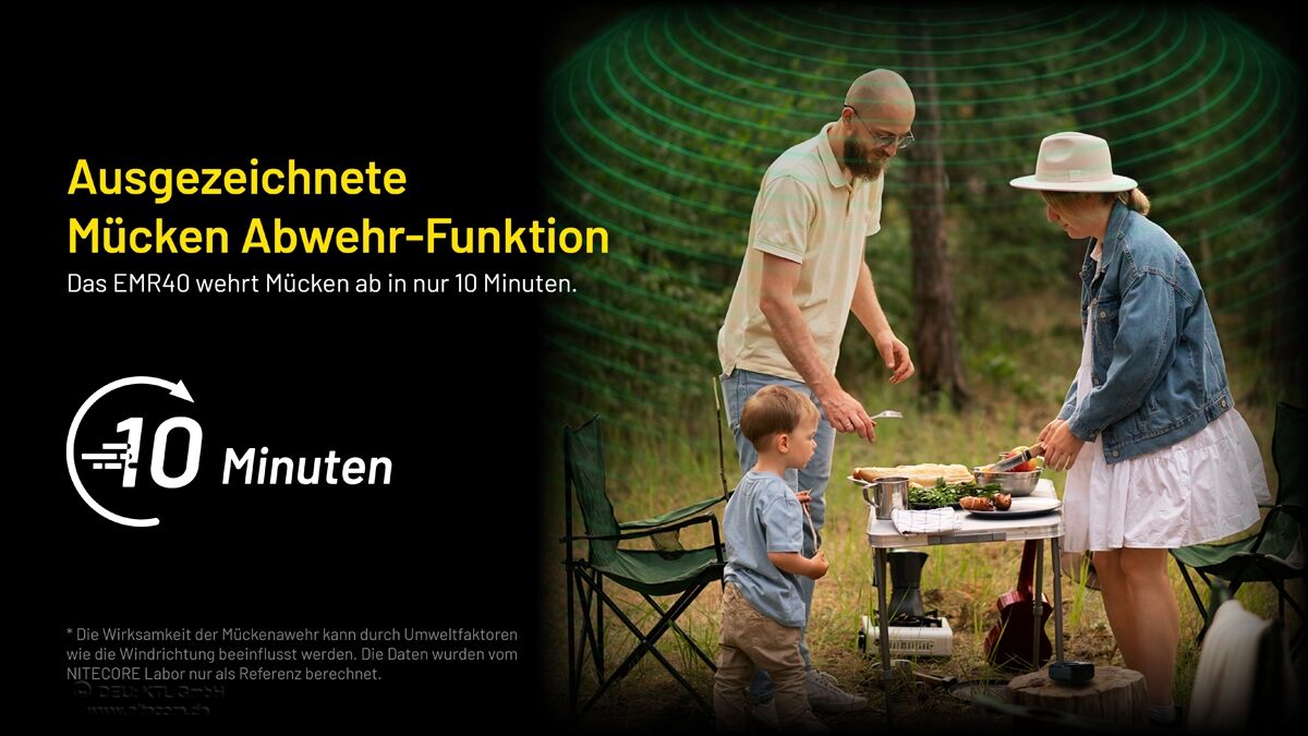 Nitecore EMR40 - Mückenabwehr mit Akku 7800mAh