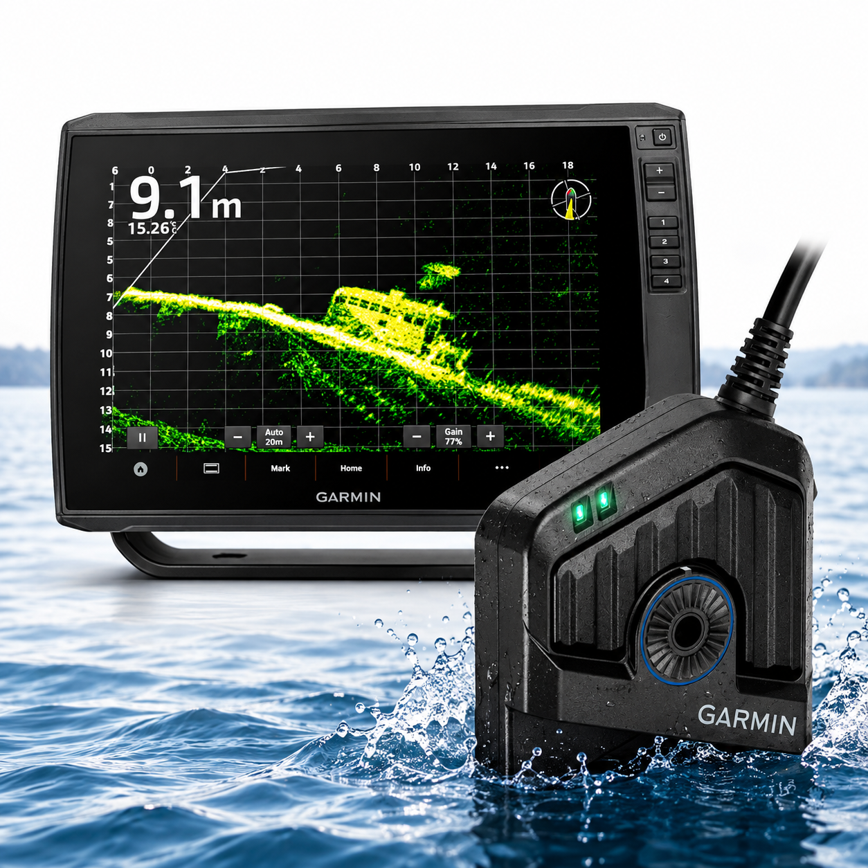 Garmin Echomap Ultra2 122sv, GT56UHD-TM und LVS42HD LiveScope