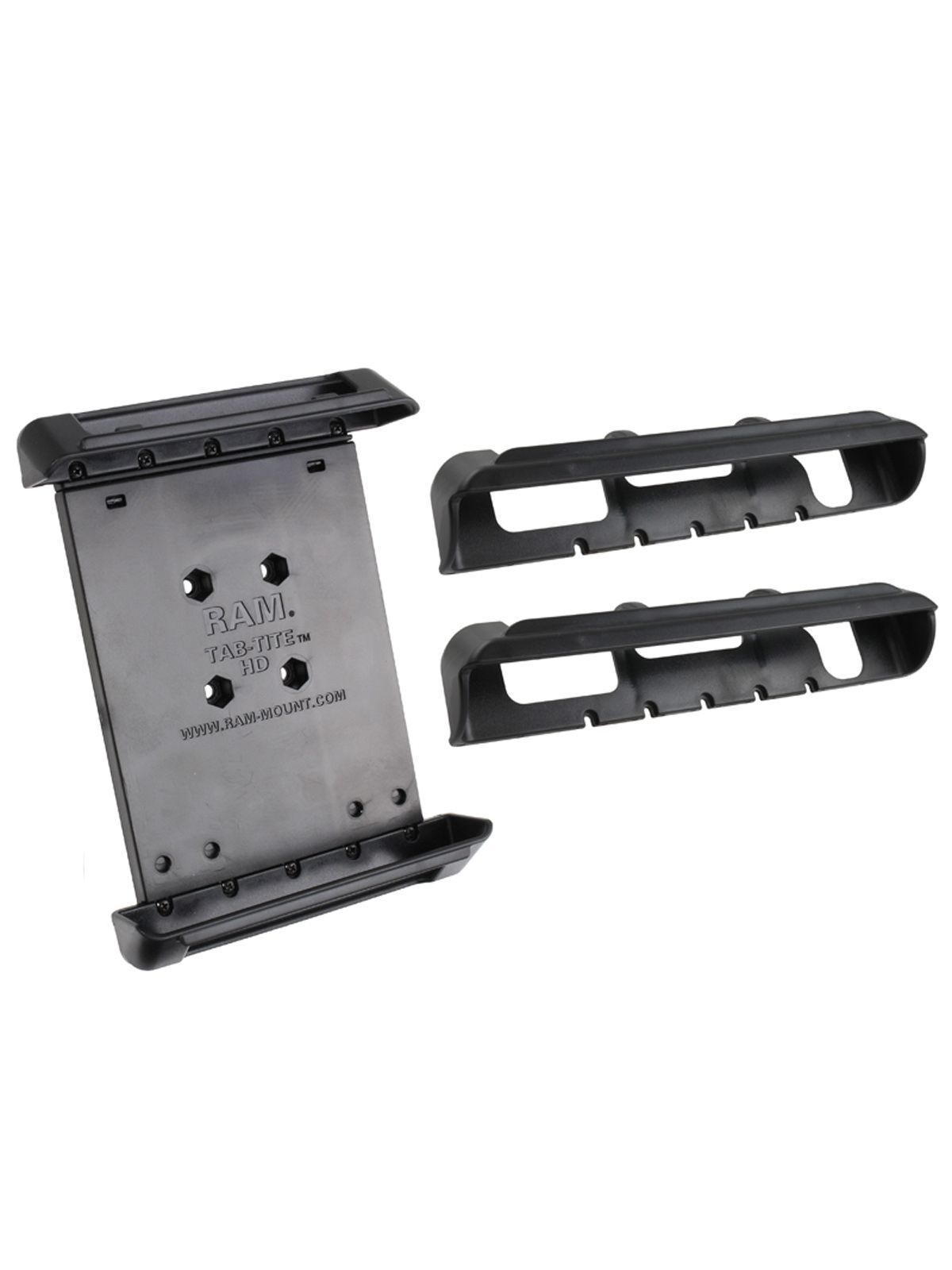RAM Mounts Tab-Tite Universal Halteschale für bis zu 9.7 Zoll Tablets mit verschiedenen Endkappen (John Deere) - AMPS-Aufnahme, Schrauben-Set