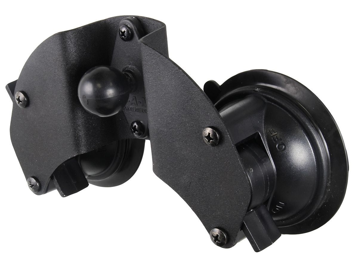 RAM Mounts Doppel-Saugfuss mit Diamond-Basisplatte (Trapez) - B-Kugel (1 Zoll), nicht montiert