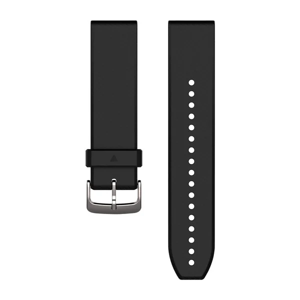Garmin QuickFit Armband Silikon Schwarz, Teile in Silber