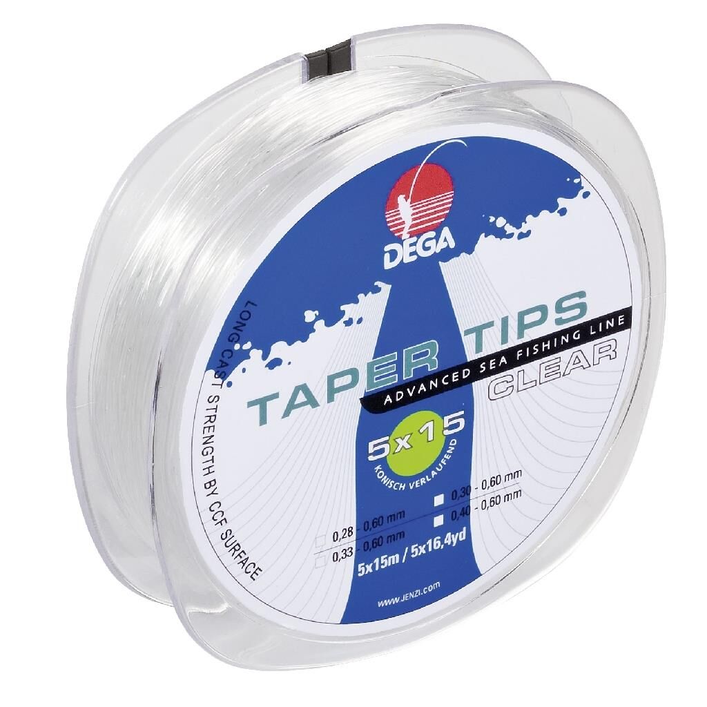 Jenzi Taper Tips Clear Vorfach 0,28-0,60mm Länge:15m