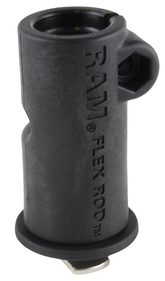 RAM Mounts Verbundstoff-Adapter Flex Rod für Angelrutenhalter - mit T-Slot für Tough-Track Schienen, im Polybeutel