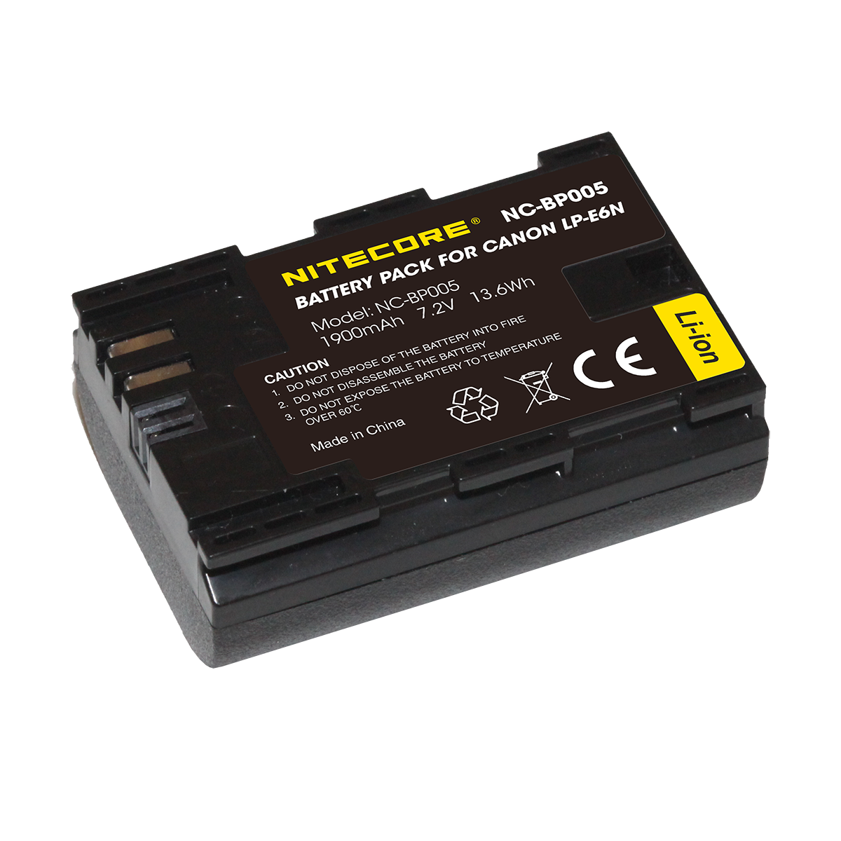 Nitecore LP-E6N Kamera Akku für Canon