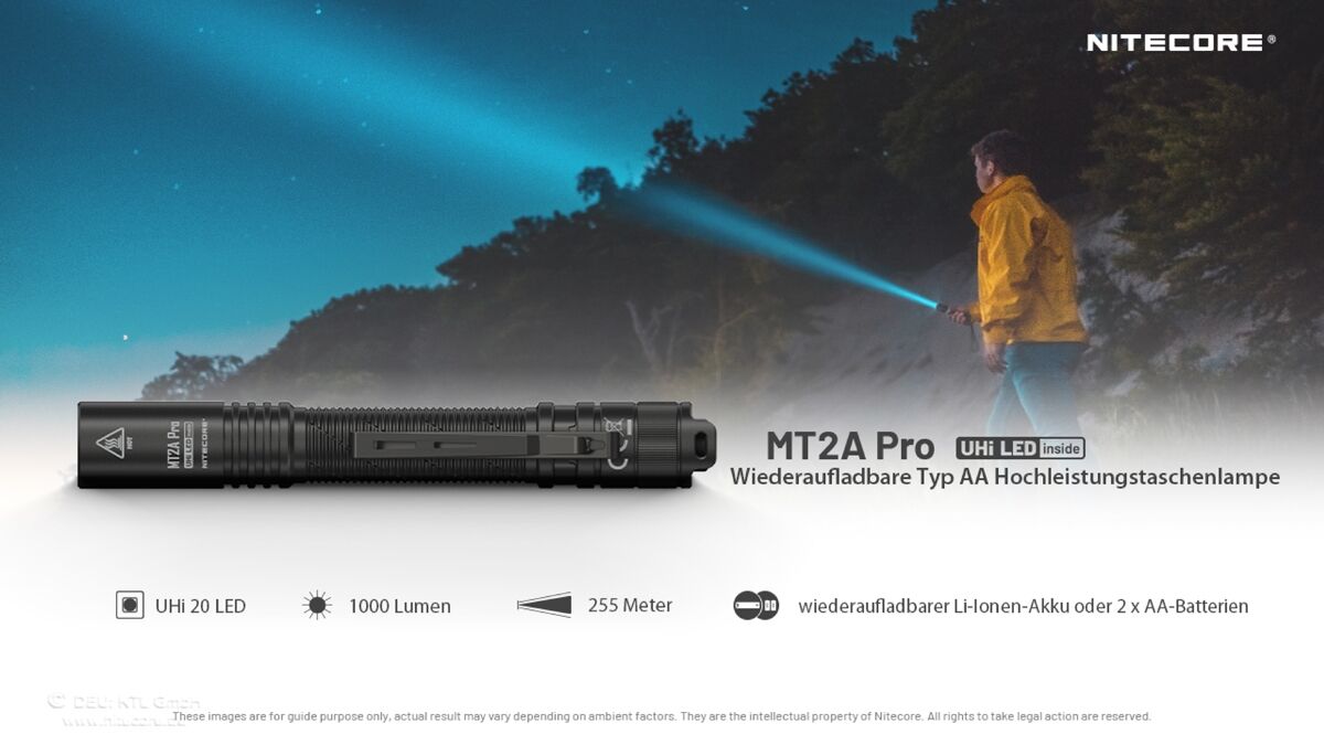 Nitecore MT2A PRO - 1000 Lumen