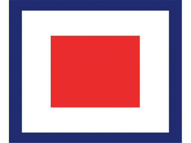 Talamex Buchstabenwimpel Abm. 30 x 36 cm Signalflagge W