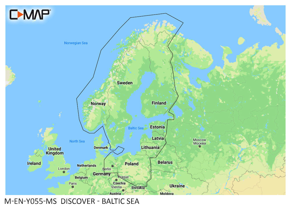 M-EN-Y055-MS_01 C-MAP DISCOVER:  M-EN-Y055-MS  Baltic Sea