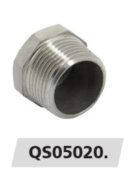 Vetus End plug, stainless steel, male G3/8''