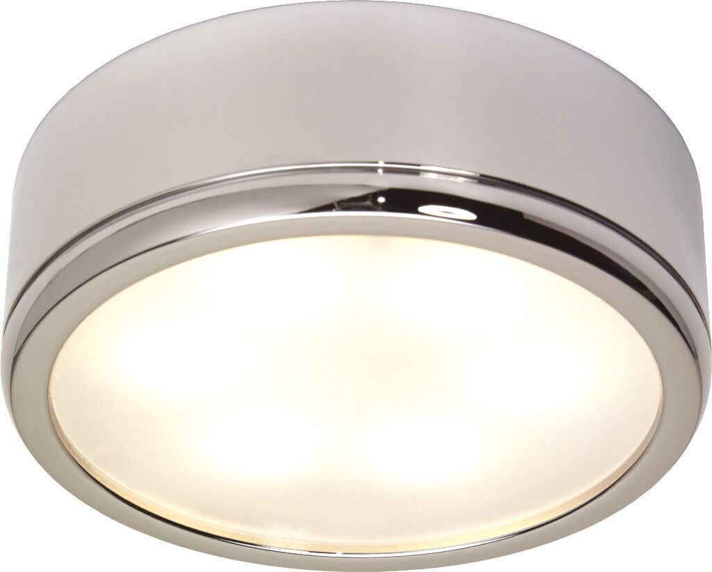 LED-Anbauleuchte D3-1 Slave, chrom-glanz, warmweiß, 10-30V DC, max. 6W