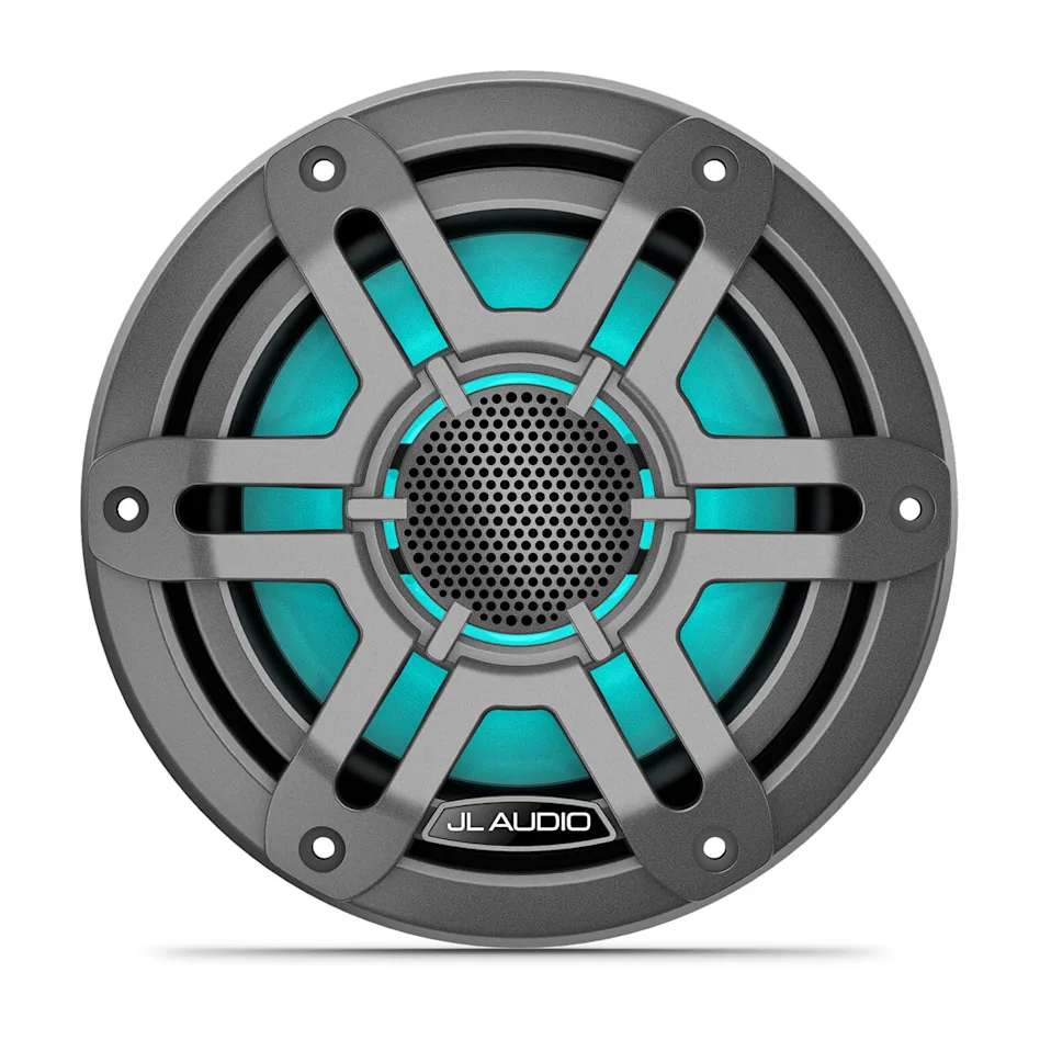 JL Audio M200 Marinelautsprecher 6,5 Zoll mit LED RGB Beleuchtung grauer Sportgrill